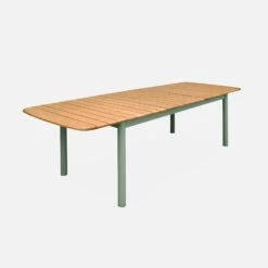 Table De Jardin Extensible Bois Et Métal 6 à 8 Places -Sweeek ecxtp190seggy 98915677868d7d6f4579750347e4e685