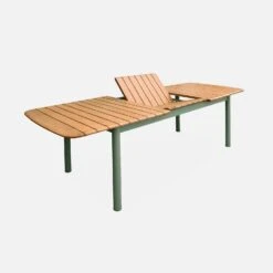 Table De Jardin Extensible Bois Et Métal 6 à 8 Places -Sweeek ecxtp190seggy 9a9e50e2f8da1134d4e16850a5ff584d