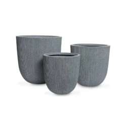 Cache-pots Plastique (lot De 3) Couleur : Gris Foncé -Sweeek fpplx3at af5dfb4bfc51cf0601ae9f44b75e231a