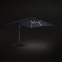 Parasol LED Déporté Rectangulaire 3x4m Couleur : Gris -Sweeek hu3x4ledgy e1cd4a322f48795a5fe8586ffe3eff17