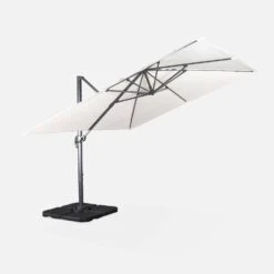 Parasol Déporté Carré 3x3m Couleur : Ecru -Sweeek hukd3x3ecru 71d4fd8c09ef38c6c1ee061061c44631