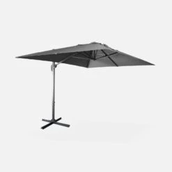 Parasol Déporté Rectangulaire 3x4m Couleur : Gris -Sweeek hukd3x4gy b511e72d919ac8d5ceac371d6f5367df
