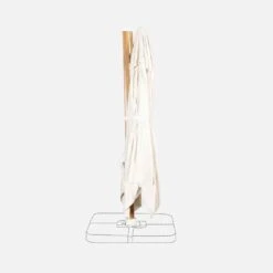 Parasol Déporté Rectangulaire 3x4m, Mât Effet Bois Couleur : Ecru -Sweeek hukd3x4wdecru 219f78d4ac91115bdcd3c77292a122c6