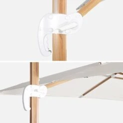 Parasol Déporté Rectangulaire 3x4m, Mât Effet Bois Couleur : Ecru -Sweeek hukd3x4wdecru 758b2bc0227ecaa4c53d5475c5aea042