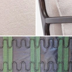 Fauteuil Scandinave Bouclette Et Bois D'hévéa Teinté Wengé -Sweeek iacscadwlboucl 460c5f3dbeca8d22be92afb52b11b8cd