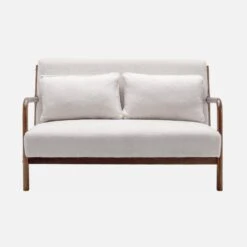Banquette 2 Places + Fauteuil Bouclette En Bois D'hévéa Teinté Noyer Clair -Sweeek iacscalwl1n2bcl a470d3c28e13258be95dcacecd66feab