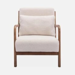 Banquette 2 Places + Fauteuil Bouclette En Bois D'hévéa Teinté Noyer Clair -Sweeek iacscalwl1n2bcl f1af49ccb27f6179754f859d53e4858a