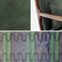 Fauteuil Scandinave Velours Et Bois D'hévéa Teinté Noyer Clair Couleur : Kaki -Sweeek iacscalwlvvkak 7d398f5a3a4a007e83f83b40078d592e