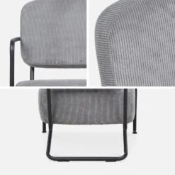 Fauteuil Rétro Velours Côtelé -Sweeek iarmstvvgy 763e9bf1d5955df2dbdc59136d13c0fc