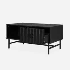 Table Basse Effet Bois Rainuré Noir -Sweeek ibazcoftable 8f956942ace3f32a1836fe56abe9790f
