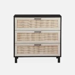 Commode Scandinave Bois Et Cannage 3 Tiroirs -Sweeek ibcanchest3d d30a003ebf861811b6363b7cc818a77d