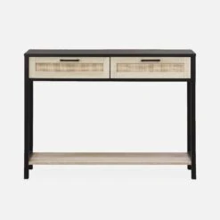 Console Scandinave Effet Bois Et Cannage -Sweeek ibcanconsole 008c1dfc3a8abb895b1333bd51ccc416