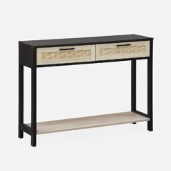 Console Scandinave Effet Bois Et Cannage -Sweeek ibcanconsole 2be4809812dd746724af24e1e262f4e9