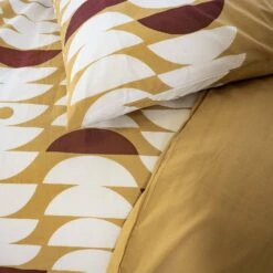 Parure De Lit Réversible 2 Places Imprimé Demi-lunes En Coton Adouci -Sweeek ibedpca260aur 078563097b0f479cc7a71bc0b65a6b99