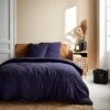 Parure De Lit Gaze De Coton Bleu Marine -Sweeek ibedpgdc240bl 3c4324e473930f91c7d01d1bf2094a77