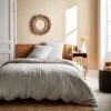 Parure De Lit Gaze De Coton Gris Clair -Sweeek ibedpgdc240lg 7d4f60b00fcea82507e671a066b75d82