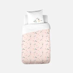 Parure De Lit Réversible 1 Place Imprimé Princesse Et Oiseaux En Polycoton -Sweeek ibedpol140dia 7ef928e94f5919d8146c538695849347