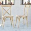 Chaise De Bistrot Vintage Bois (lot De 2) Couleur : Naturel -Sweeek ibelchrx2nat 36bdda737c042f7a404a4cd6eee2f1cb