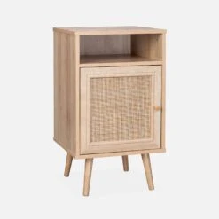 Table De Chevet Scandinave En Cannage (lot De 2) Couleur : Naturel -Sweeek ibobesidex2 54bc2f657743af3bbf037af88308789f