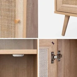 Table De Chevet Scandinave En Cannage (lot De 2) Couleur : Naturel -Sweeek ibobesidex2 bb56c2526853a3a12e7bcf75cf15f691