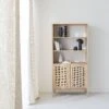 Etagère Bibliothèque Effet Bois Et Cannage, 4 Niveaux -Sweeek ibobookshelf 0ed4e2621b7c9cac180b08d25e8ab04a
