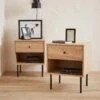 Table De Chevet Effet Bois Rainuré (lot De 2) -Sweeek ibragbesidex2 fa8488fa293b56d9225c9cc8b39f0beb