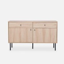 Buffet De Rangement Bois Rainuré 120 Cm -Sweeek ibragbuffet 36aea3f0b4df957f53c5e6bc4e6f8f5e