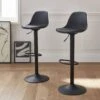 Tabouret Bar Réglables 61,5/83,5cm Simili Cuir (lot De 2) Couleur : Noir -Sweeek ibsajfullbk 8eabb43205d70c367404774abdadedc6