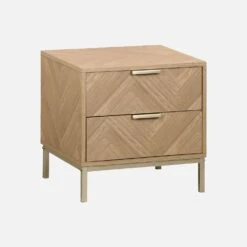Table De Chevet Effet Bois Décor Chevrons -Sweeek ibudbedside 393abd00f9748e59a5c42a8b76d22e58