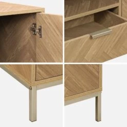 Buffet Effet Bois Chevrons 2 Portes -Sweeek ibudbuffet 8cda7002b859b8c9e187321a32f402cd