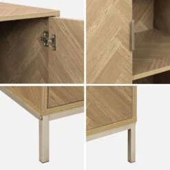 Vaisselier Effet Bois Décor Chevrons 2 Portes -Sweeek ibudcabinet 3a6581b71a95b791f21ca56b8ed9c6b5