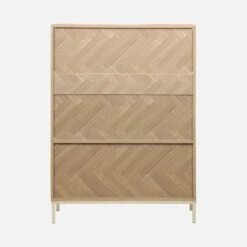 Vaisselier Effet Bois Décor Chevrons 2 Portes -Sweeek ibudcabinet 7a7dcf81d1b29fb9f099519e534d2637
