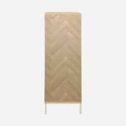 Vaisselier Effet Bois Décor Chevrons 2 Portes -Sweeek ibudcabinet 97245afd17a6a186d297c9442394e0d5