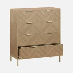 Commode De Rangement Décor Chevrons 4 Tiroirs 15 Commode De Rangement Décor Chevrons 4 Tiroirs -Sweeek ibudchest4d 238a69db89a93c4e853ab06c35141a6a