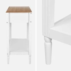 Console Avec 2 Tiroirs, Placage Bois De Frêne -Sweeek icelconsole a20108e4e48321441c9e6e45c77d0472