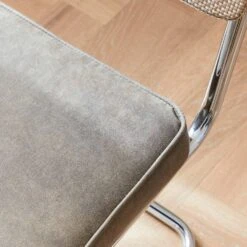 Chaise Cantilever Tissu Et Effet Rotin (lot De 2) Couleur : Taupe -Sweeek ichrmjtpx2 8fc2657f24e7be12623a9bd4d462156e