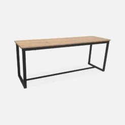 Table Et 2 Bancs Encastrables Acier Et Effet Bois 4 Places Couleur : Noir 14 Table Et 2 Bancs Encastrables Acier Et Effet Bois 4 Places Couleur : Noir -Sweeek ids140r4 60ef6cd11d1ee72e952c1615ddaed4b0