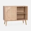 Buffet Scandinave Décor Bois Et Cannage Arrondis 1 Portes 80cm -Sweeek ievasideboardm e2e84c3e9d8958b5266e3ed30accbe7c