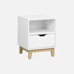 Table De Chevet Effet Bois Pieds Bois 1 Tiroir -Sweeek ifkbedside bd8c70cff36ba02812b45dc8e9e076ae