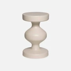 Table D'appoint, Bout De Canapé, Table De Chevet En Métal, Ø29,5 X H 47cm Couleur : Crème -Sweeek ihawstbl30ivo edc029117bb54df8ff9b869d86c5a7b7
