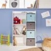 Meuble Rangement Enfant 4 Paniers Couleur : Bleu -Sweeek ikscam7bl 6306b42911de3fa710b916a169daed38