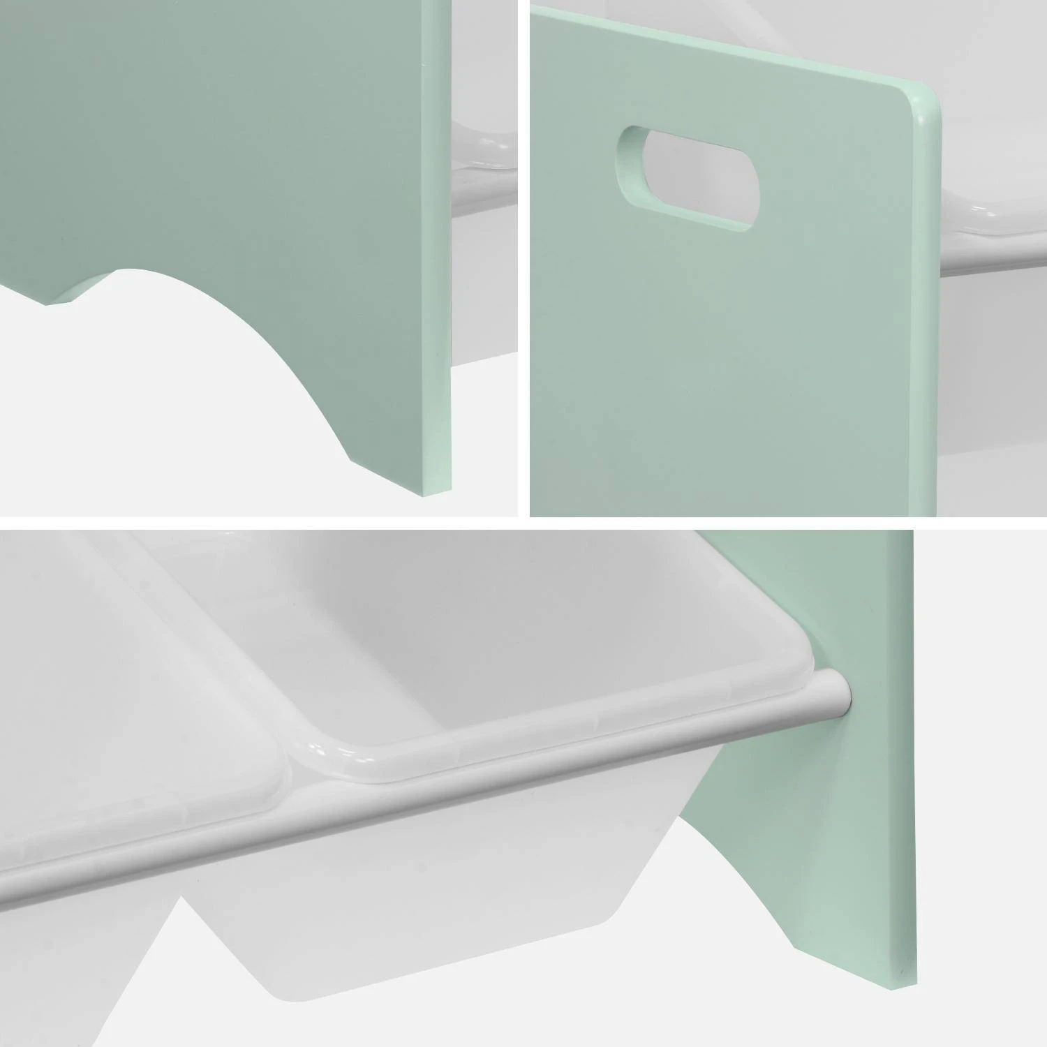 Lot De 2 Meubles De Rangement Jouet, 18 Casiers Couleur : Vert Céladon 8 Lot De 2 Meubles De Rangement Jouet, 18 Casiers Couleur : Vert Céladon – Image 6