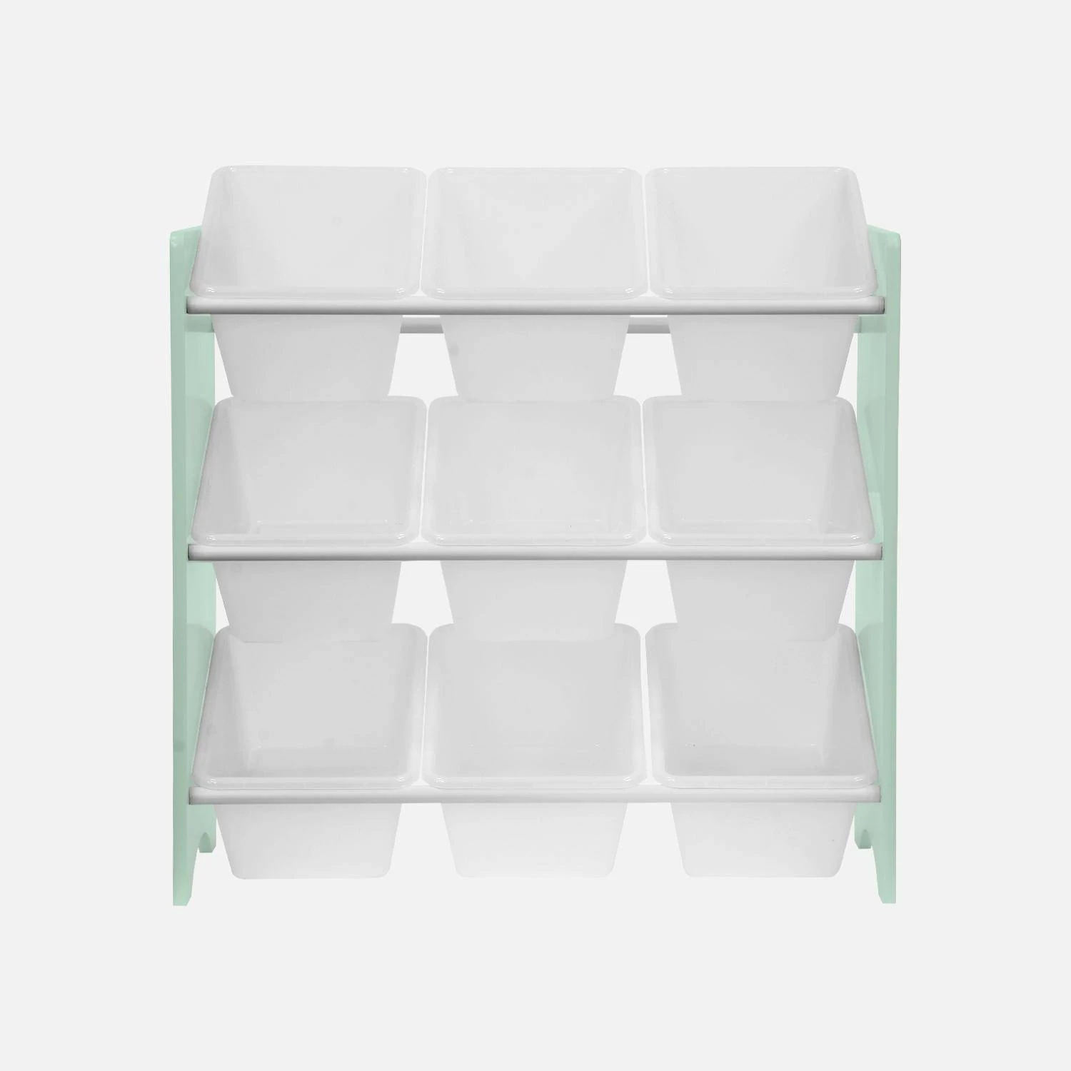 Lot De 2 Meubles De Rangement Jouet, 18 Casiers Couleur : Vert Céladon 7 Lot De 2 Meubles De Rangement Jouet, 18 Casiers Couleur : Vert Céladon – Image 5