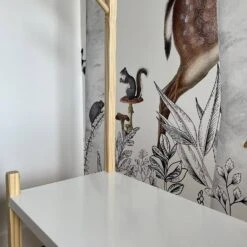 Meuble Rangement Enfant 2 étagères 1 Porte Manteaux -Sweeek ikscandisr e4c27caec5186145d4e971e916798267