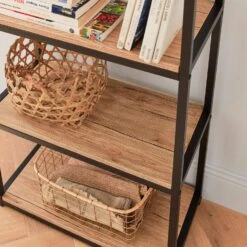 Etagère Bibliothèque Industrielle Métal Et Effet Bois 6 Niveaux Couleur : Noir -Sweeek ilfbk180bn 63be2878a112359e0c58a80f39bac1a7