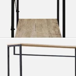 Meuble D'entrée Métal Et Décor Bois, 3 Niveaux, Barre De Penderie -Sweeek ilfclrackbn 91a17c0fe2155b91c86f18e85e9d51a8