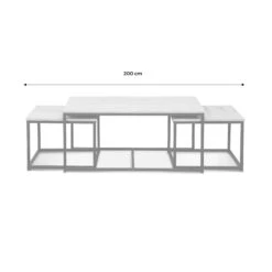 Table Gigogne Encastrable Métal Et Effet Bois (lot De 3) Couleur : Bois -Sweeek ilfctgigbn 7558e3f5736d83dd8a3ba7c781b6af4e