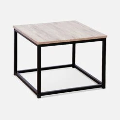 Table Gigogne Encastrable Métal Et Effet Bois (lot De 3) Couleur : Bois -Sweeek ilfctgigbn dd2c37006af1b25416ddfc34f40c426c