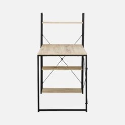 Bureau Bibliothèque Effet Bois Avec étagères -Sweeek ilfdesk113bn c670156e31101a399c40258f53dc1e8e