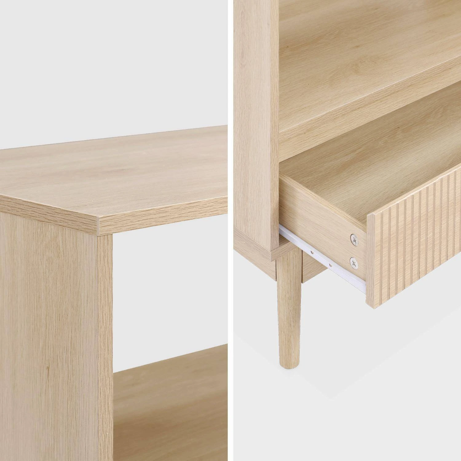 Etagère Bibliothèque, Décor Bois 3 Niveaux 8 Etagère Bibliothèque, Décor Bois 3 Niveaux – Image 6